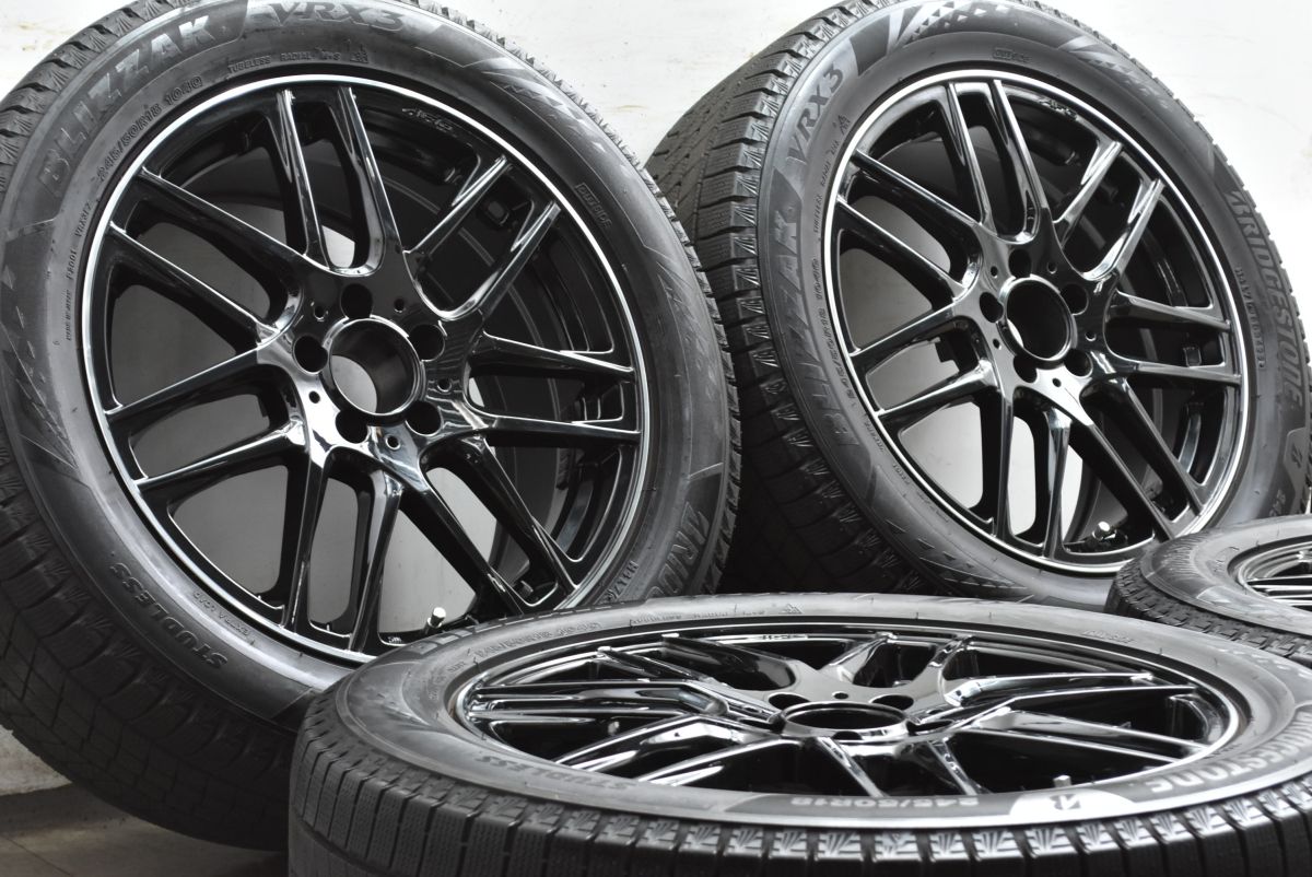 バリ溝 美品】EURO AFG 18in 8J+38 PCD112 ブリヂストン ブリザック