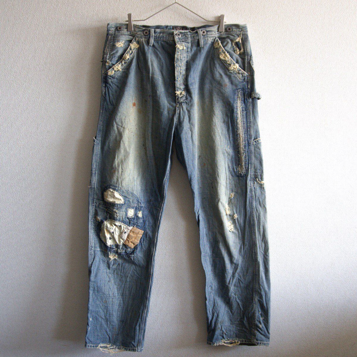 名作】RRL【REPAIR BUCKLEBACK JEANS】36×32 リペア バックルバック 