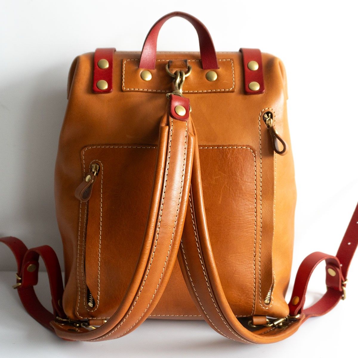 カスタムモデル】 HERZ ヘルツ 【ラックスリュック)】ブラウン×レッド