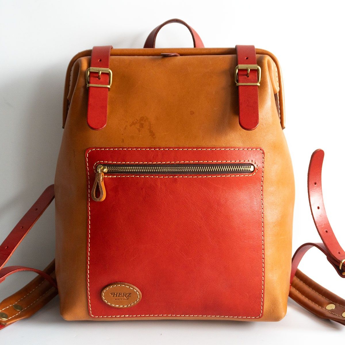 カスタムモデル】 HERZ ヘルツ 【ラックスリュック)】ブラウン×レッド