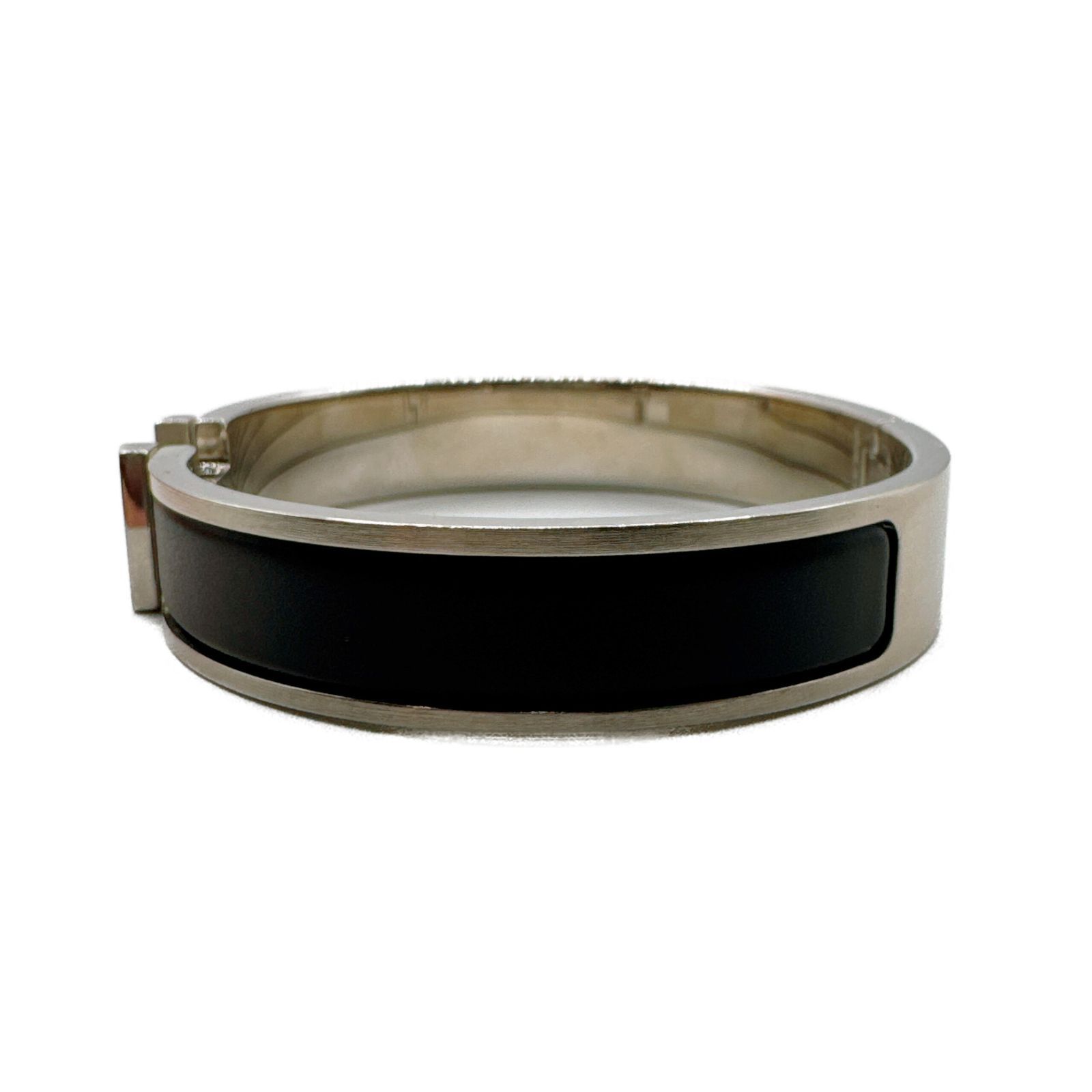 [USED]HERMES Hシルバー ブラック ブレスレット/バングル PM HERMES（エルメス） 【超美品】エルメス クリックH PM クリック