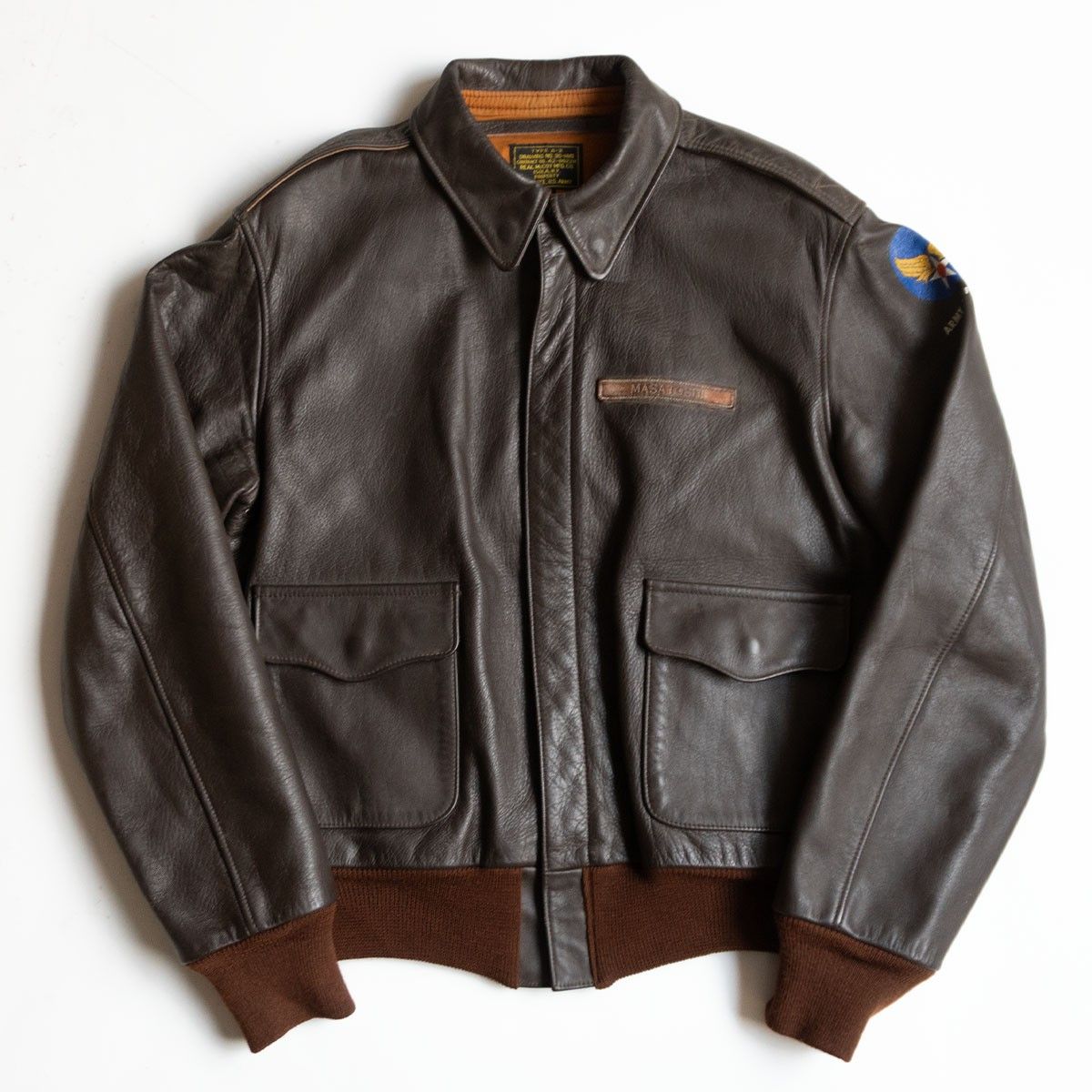 美品】REAL McCOY'S【A-2 フライトジャケット】38 レザー ジャケット
