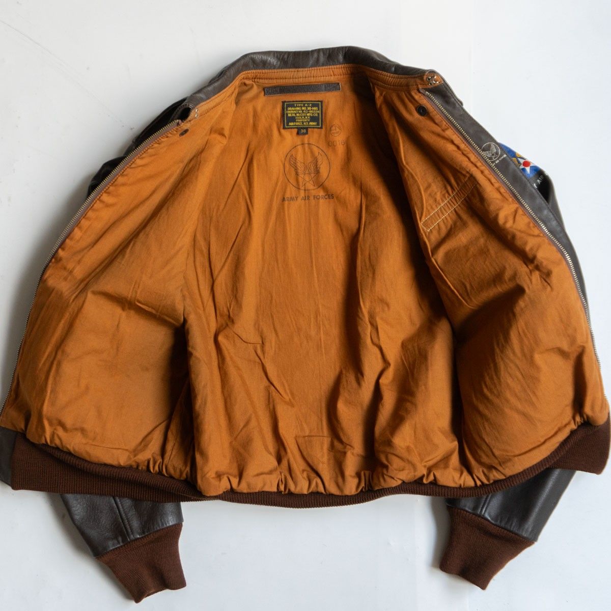 美品】REAL McCOY'S【A-2 フライトジャケット】38 レザー ジャケット