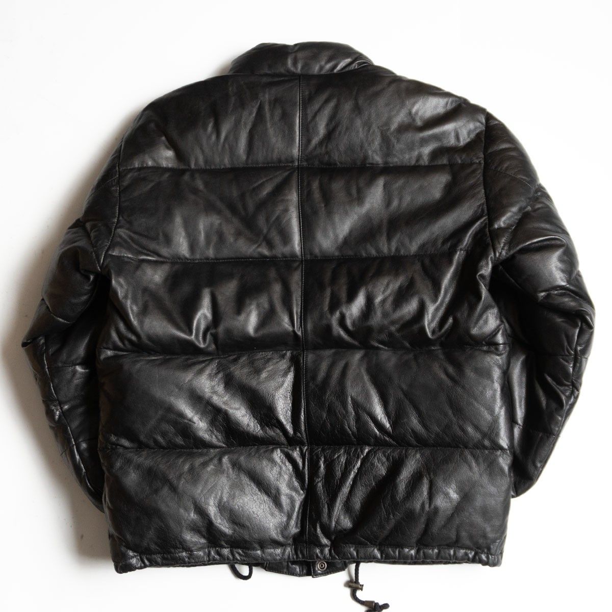 美品】WIND ARMOR【レザー ダウン ジャケット】M ブラック ウインド