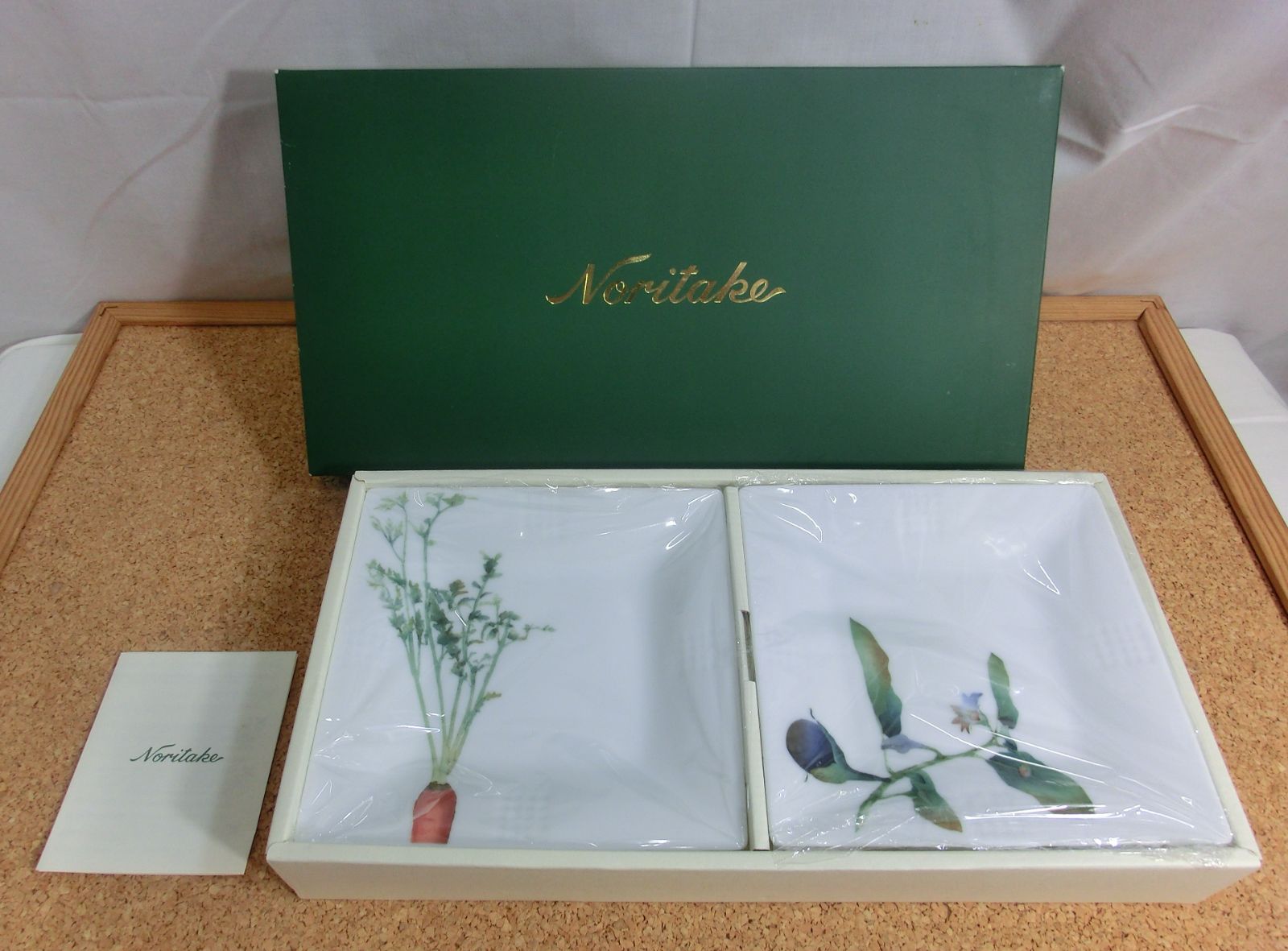 未使用品 NORITAKE ノリタケ 京香旬彩 15cm スクエアプレート 5枚