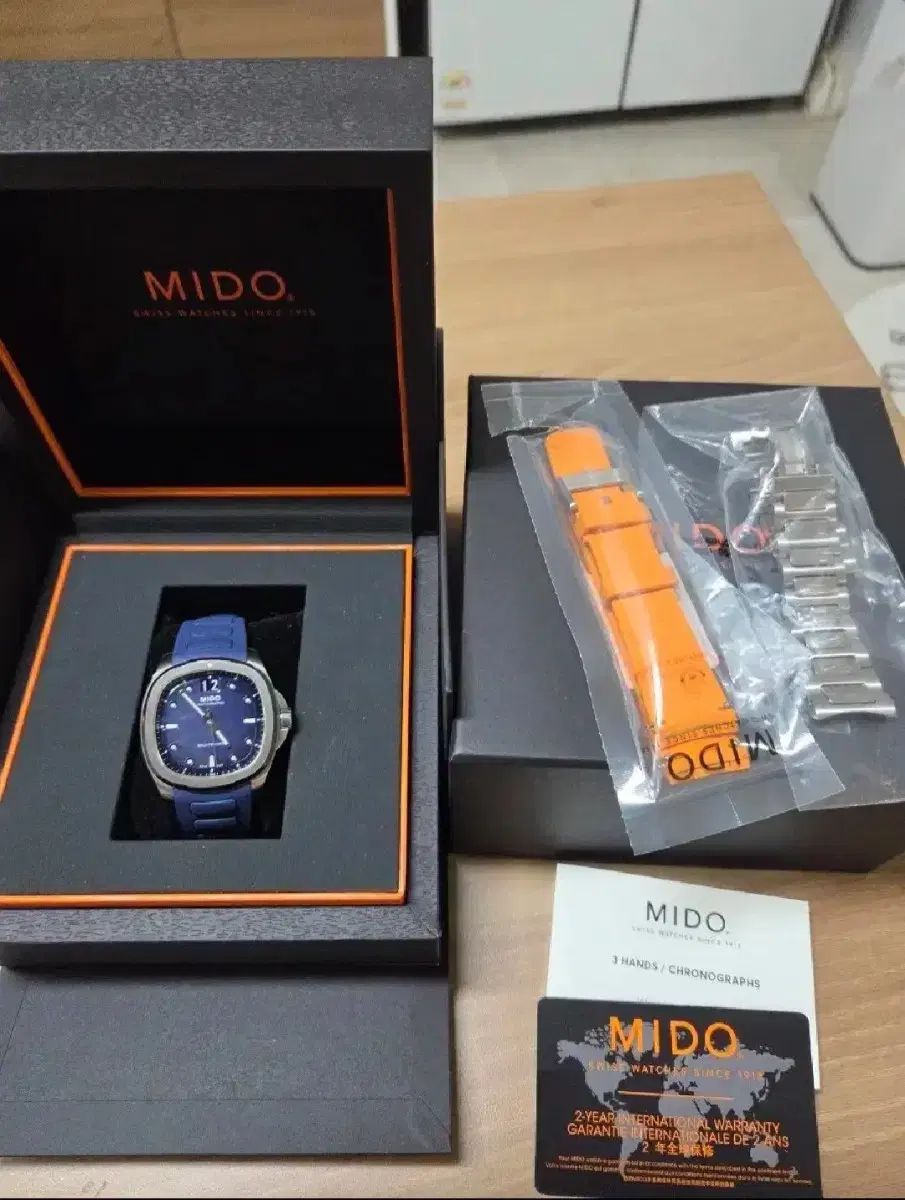 ミドー マルチポート TV ビッグデイト オートマチック時計 デニム盤 ほぼ