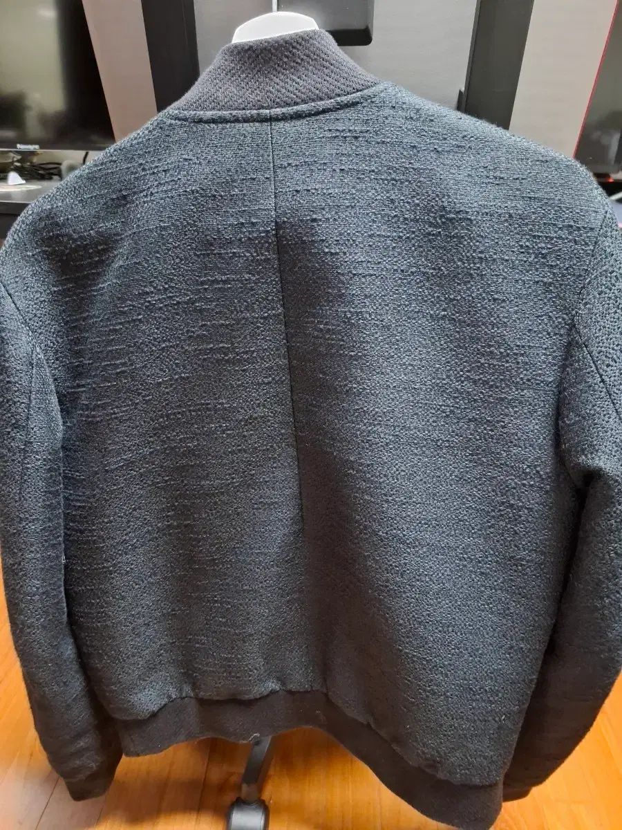 SYSTEM ブラック ツイード ブルゾン ジャケット 95