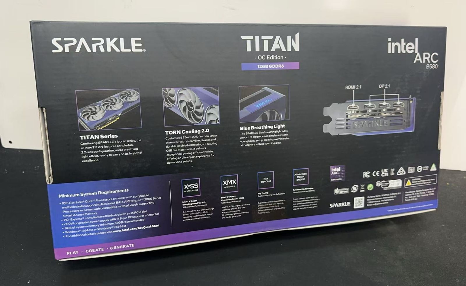  SPARKLE Intel Arc B 580 グラフィックカードOC版 921734 グラフィックボード グラボ ビデオカード PCパーツ