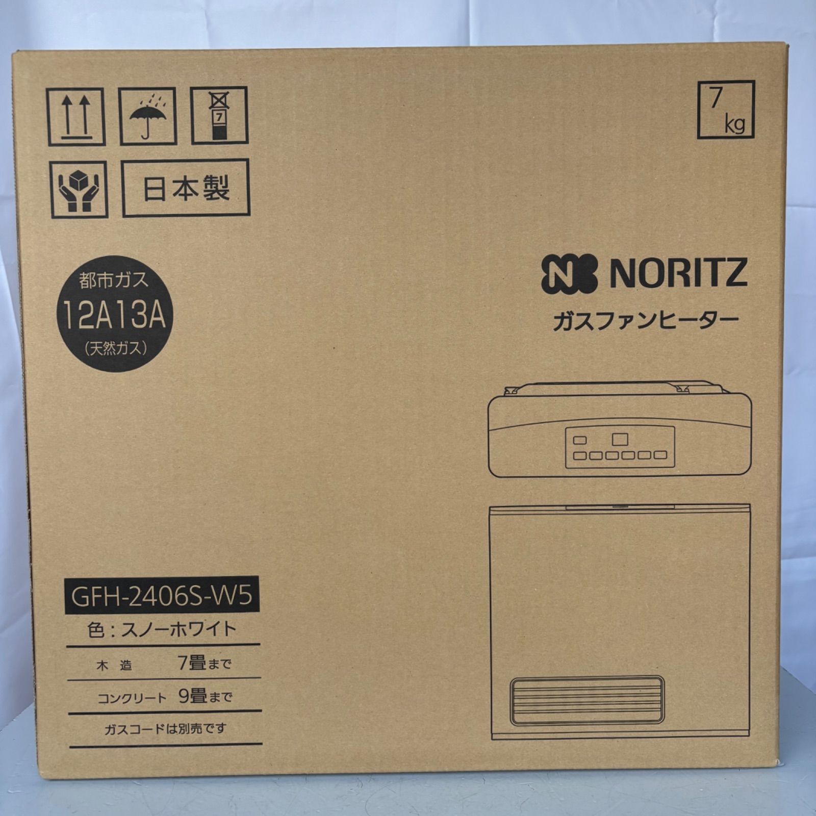 2) 未開封 NORITZ ノーリツ ガスファンヒーター 都市ガス 12A13A GFH