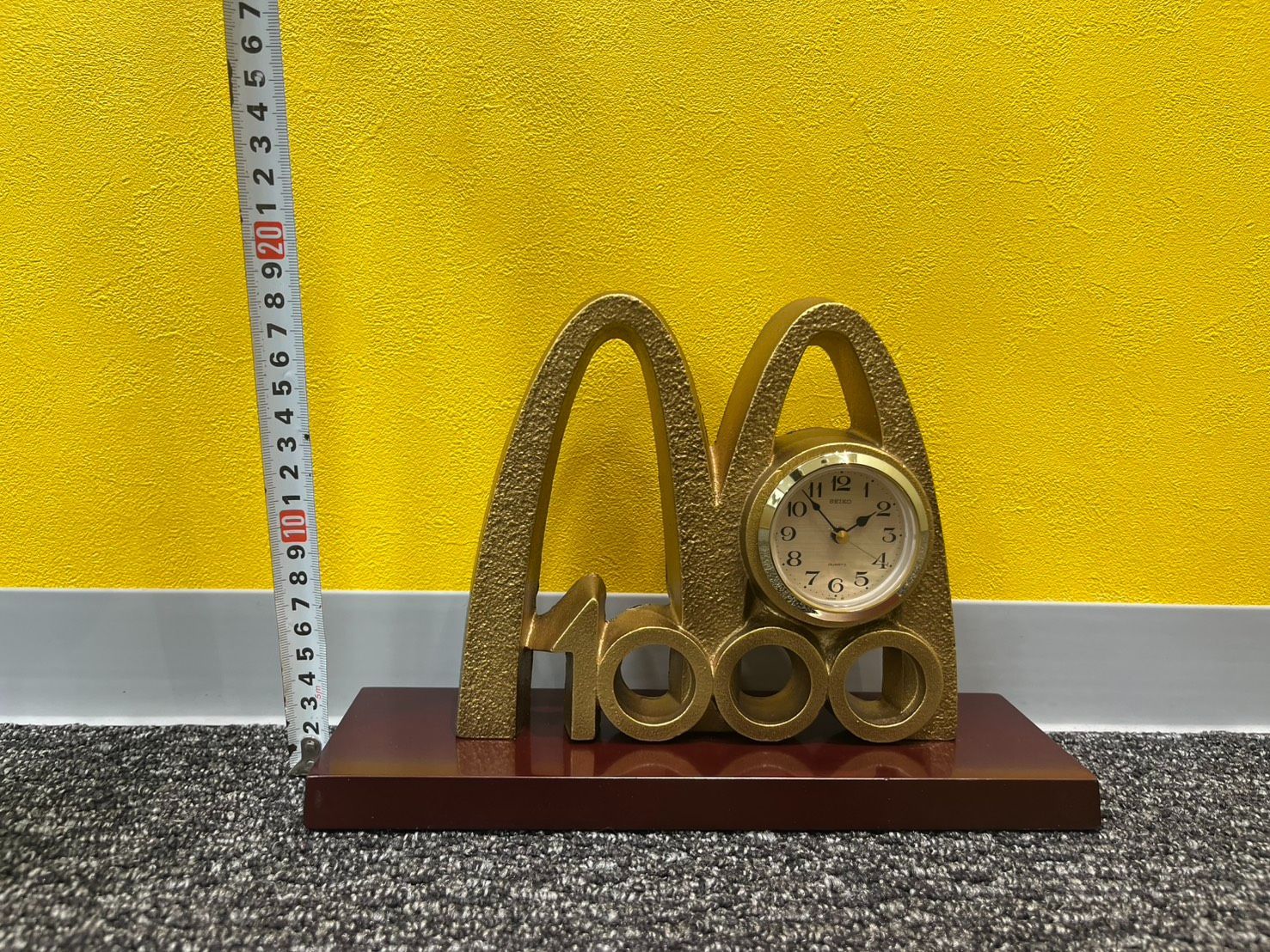 EL6】 非売品 マクドナルド 売上 1000億円達成記念 時計 置時計