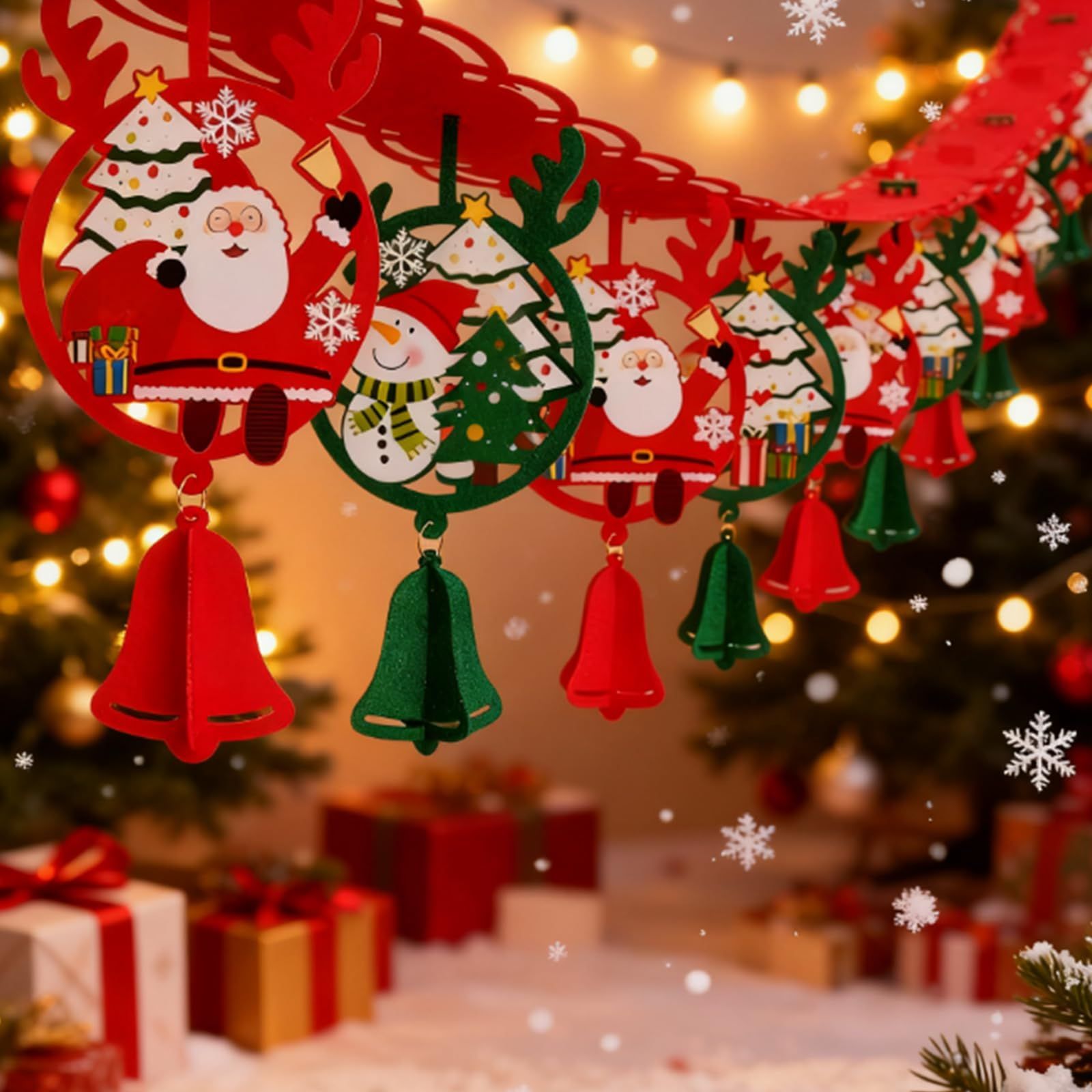 在庫処分】天井 吊り下げ ガーランド 2本セット 冬の装飾