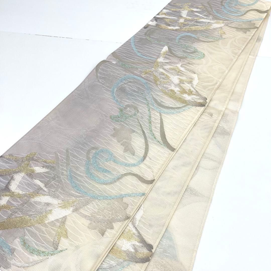 着物と帯 時流 SF 25903 s 正絹 夏袋帯 絽 白色 垣根柄 帯芯無