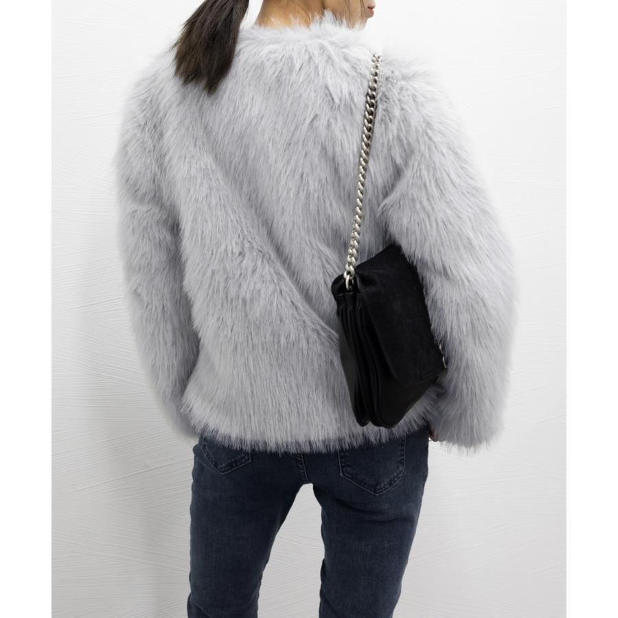 ファーコート ジャケット ファージャケット レディース ファー 冬 エコファーコート 冬服 エコファー エコファーショートコート 毛皮コート 毛皮 ミンク 厚手 秋 エコファー（コート・ジャケット｜レディースファッション