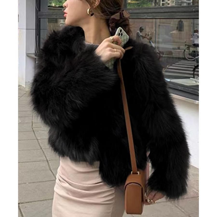 ファーコート ジャケット ファージャケット レディース ファー 冬 エコファーコート 冬服 エコファー エコファーショートコート 毛皮コート 毛皮 ミンク 厚手 秋 エコファー（コート・ジャケット｜レディースファッション