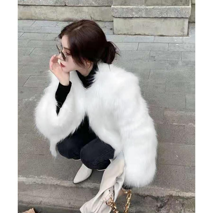 ファーコート ジャケット ファージャケット レディース ファー 冬 エコファーコート 冬服 エコファー エコファーショートコート 毛皮コート 毛皮 ミンク 厚手 秋 エコファー（コート・ジャケット｜レディースファッション