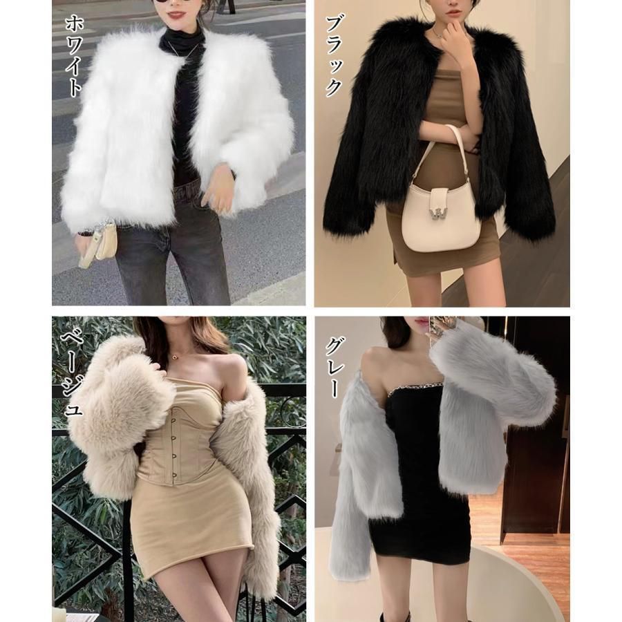 ファーコート ジャケット ファージャケット レディース ファー 冬 エコファーコート 冬服 エコファー エコファーショートコート 毛皮コート 毛皮 ミンク 厚手 秋 エコファー（コート・ジャケット｜レディースファッション