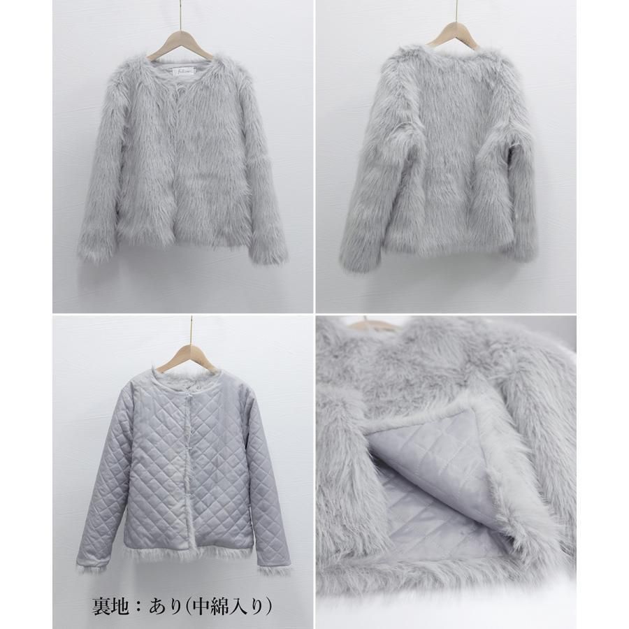 ファーコート ジャケット ファージャケット レディース ファー 冬 エコファーコート 冬服 エコファー エコファーショートコート 毛皮コート 毛皮 ミンク 厚手 秋 エコファー（コート・ジャケット｜レディースファッション