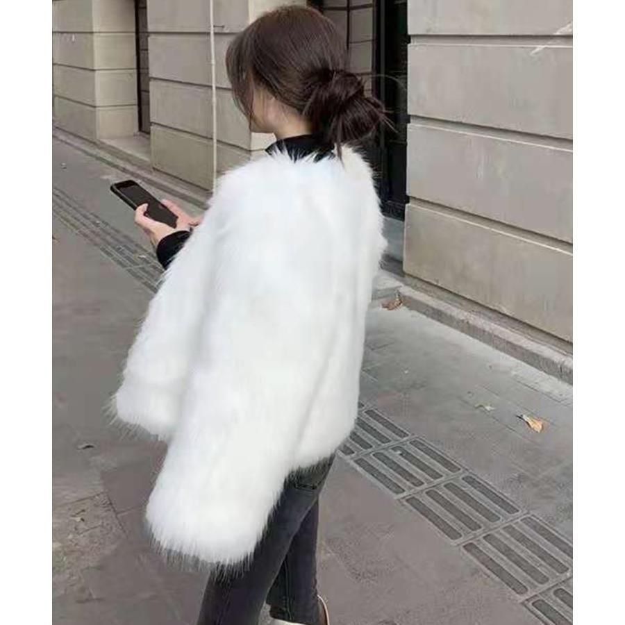 ファーコート ジャケット ファージャケット レディース ファー 冬 エコファーコート 冬服 エコファー エコファーショートコート 毛皮コート 毛皮 ミンク 厚手 秋 エコファー（コート・ジャケット｜レディースファッション