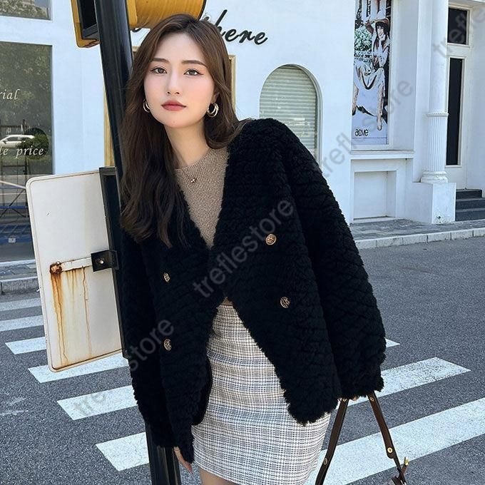 ムートンコート レディース ファーコート 毛皮コート フェイクファー