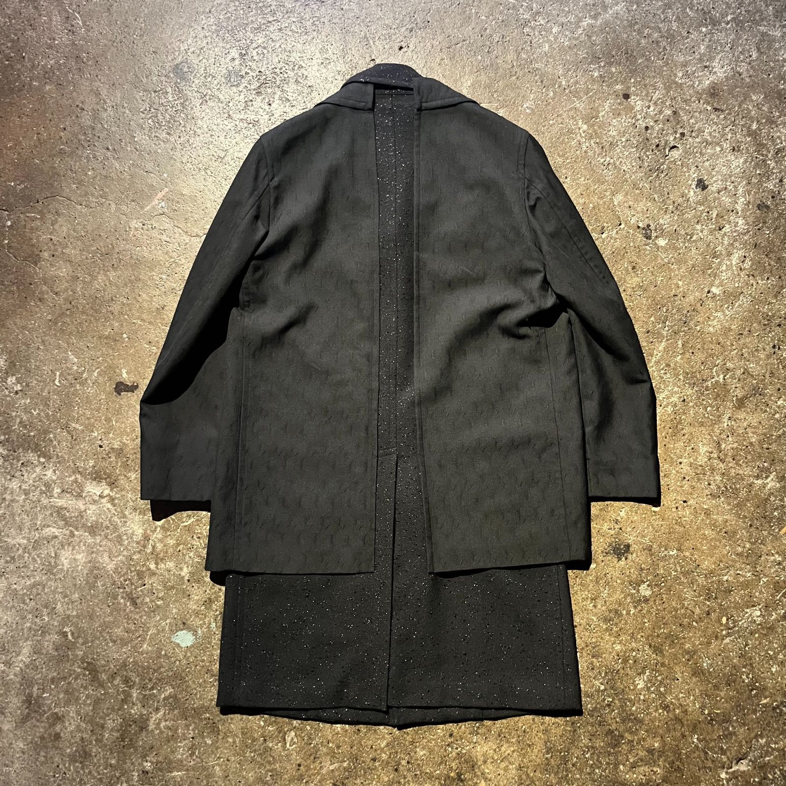 コムデギャルソンオムプリュス 2017aw ピーコート　ドッキング COMME des GARCONS HOMME PLUS 17aw ドッキングレイヤードコート ラメ