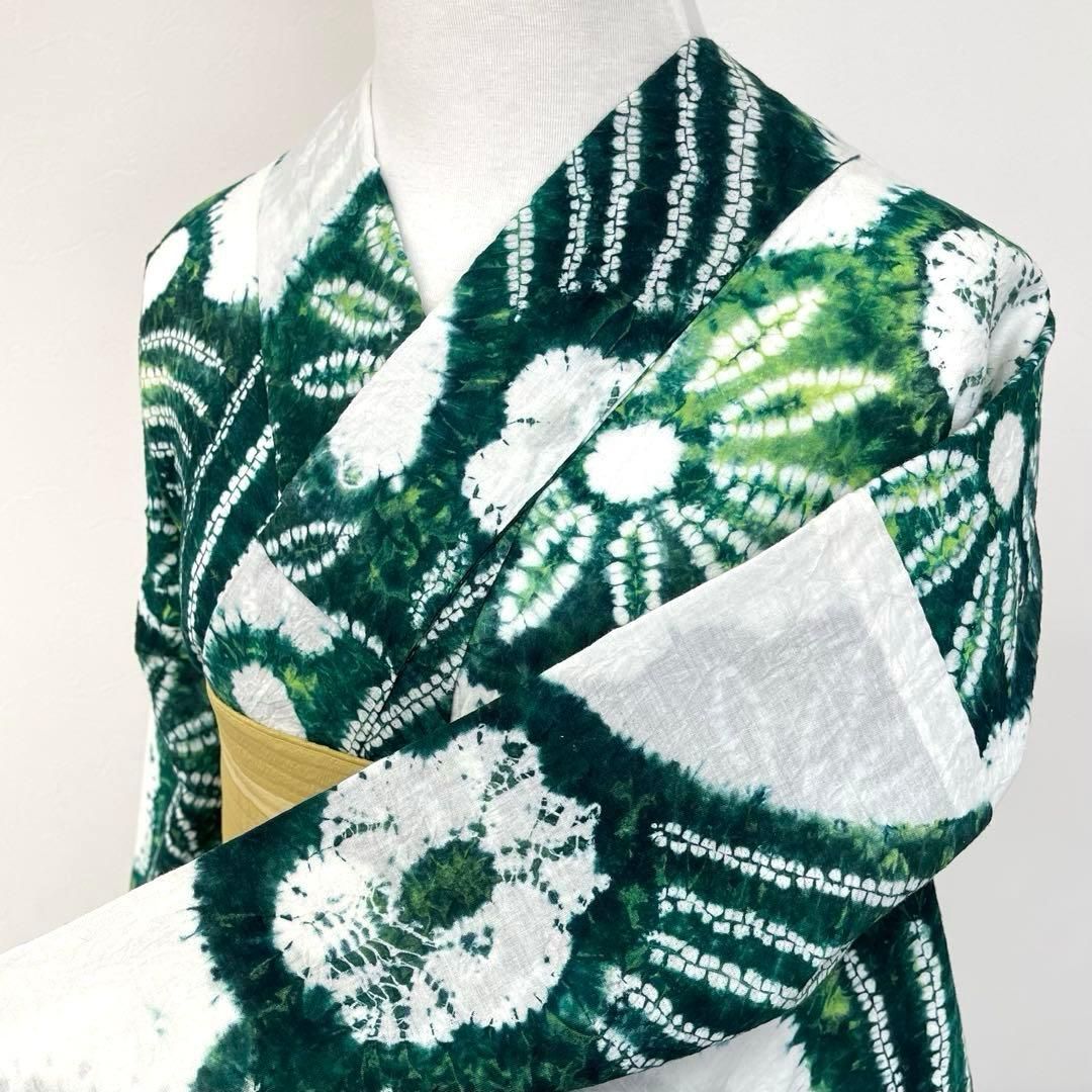 着物と帯 時流】Y25903s◇本場有松鳴海絞り浴衣◇手縫い 身幅広め 美品