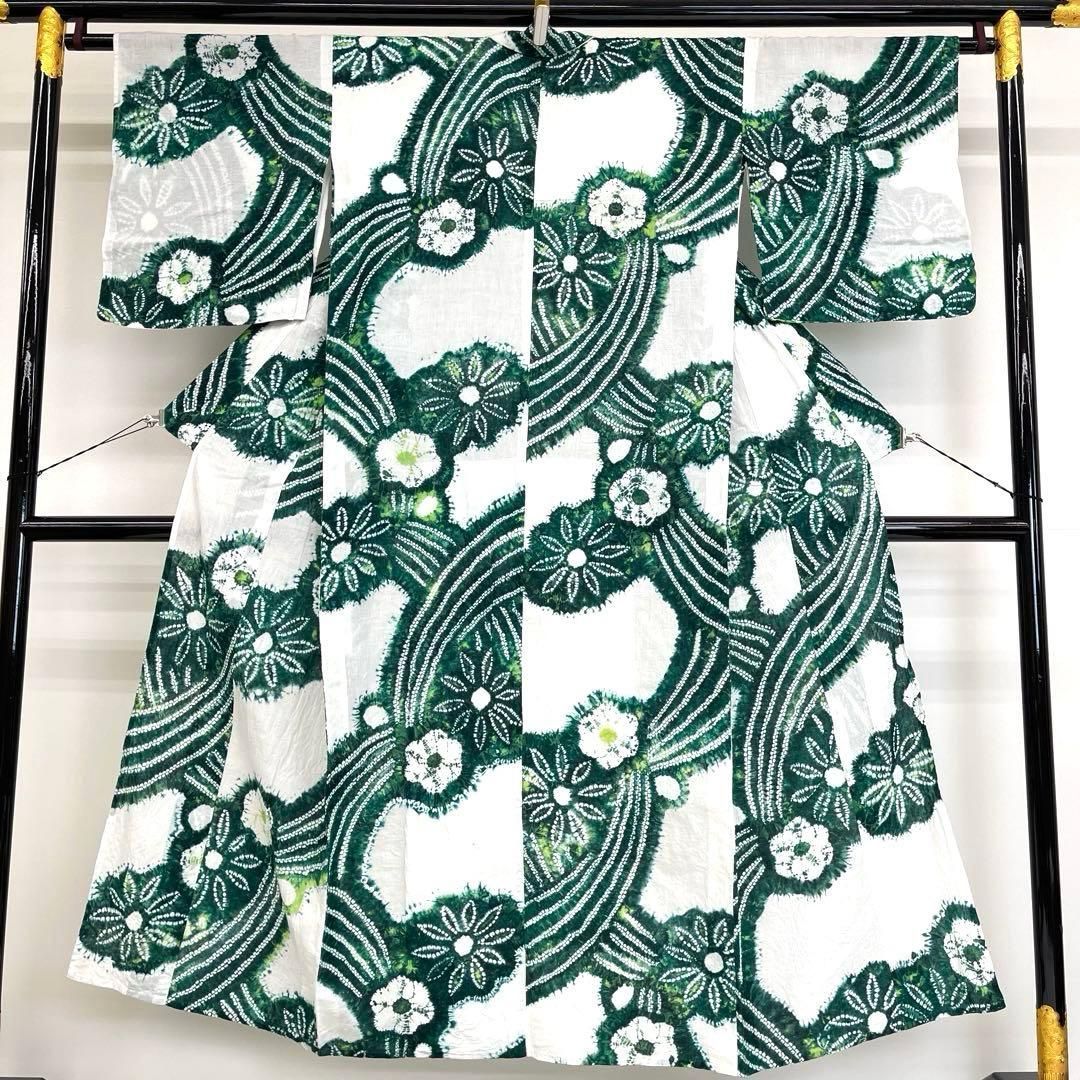 着物と帯 時流】Y25903s◇本場有松鳴海絞り浴衣◇手縫い 身幅広め 美品