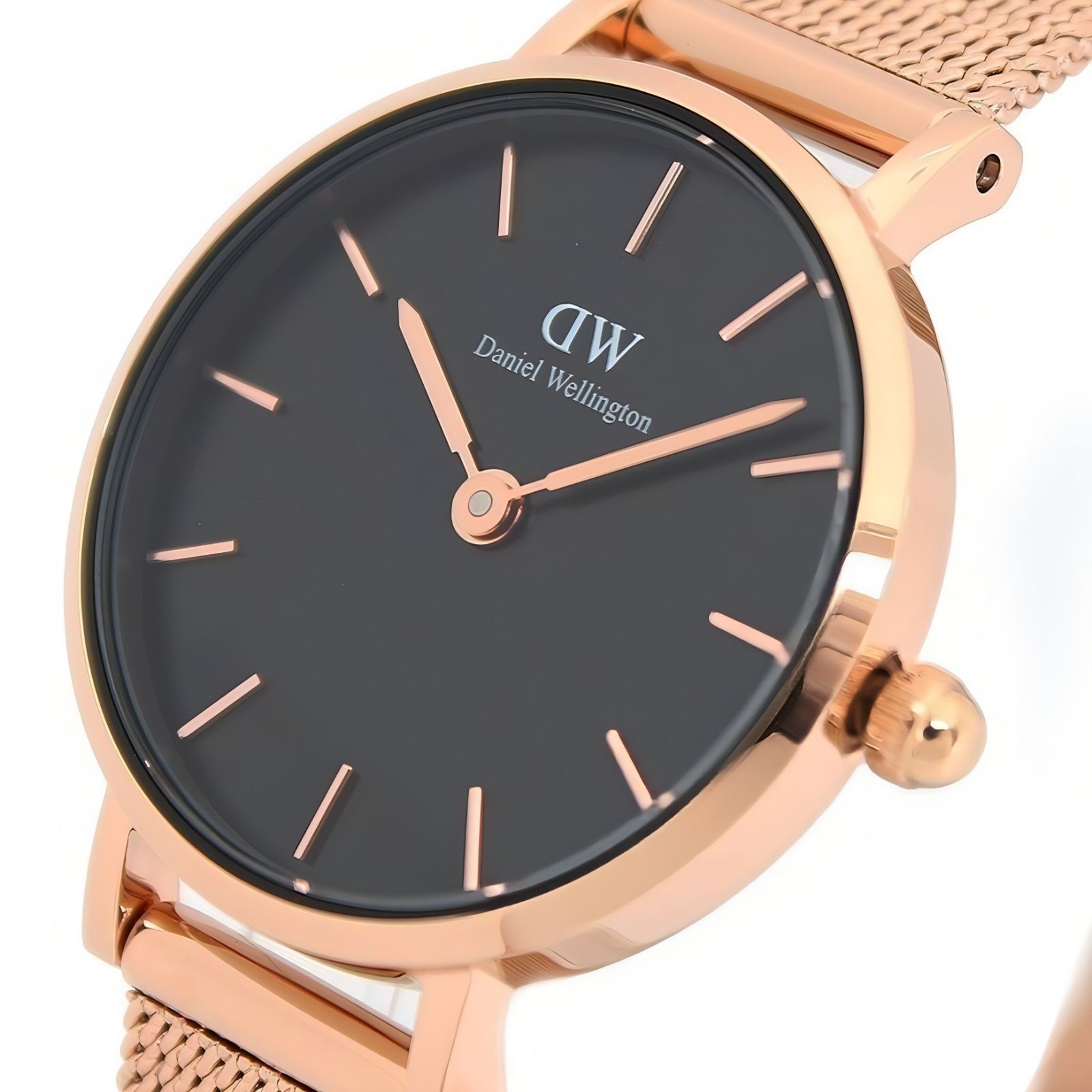 ギフト対応可 ダニエルウェリントン DANIEL 腕時計 PETITE PRESSED MELROSE 24 ペティート ローズゴールド ブラック クオーツ アナログ おしゃれ ブランド 記念 プレゼント ギフト