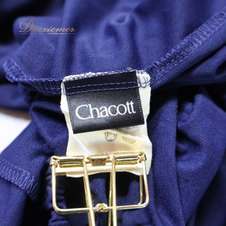 社交ダンス 衣装 レオタード ネイビー系 チャコット Chacott 紺 フリル
