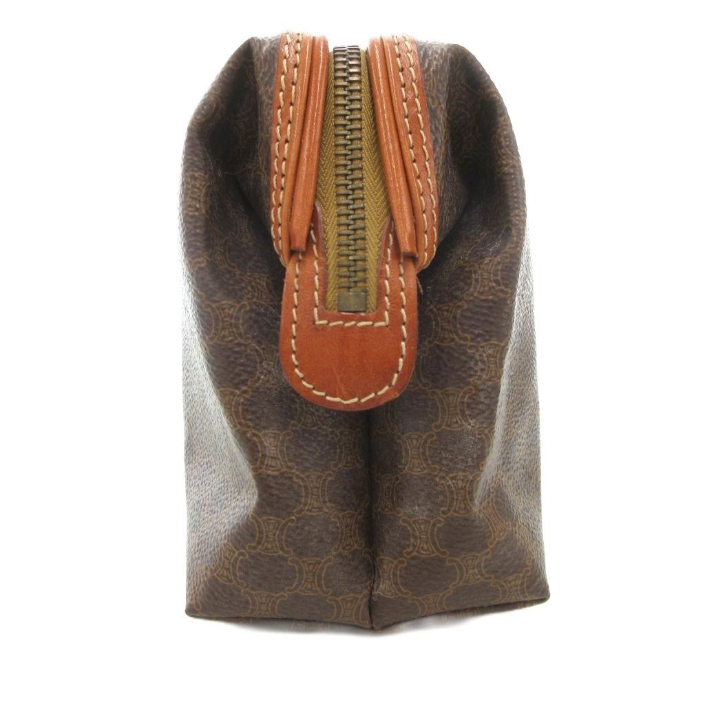 セリーヌ CELINE ポーチ ブラウン 茶色 マカダム柄 オールド /IU □GY13