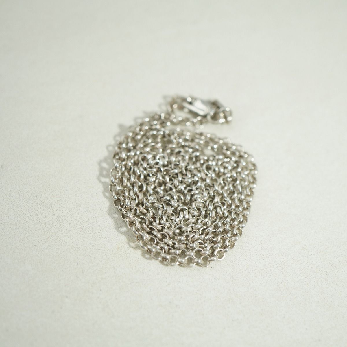 CHROME HEARTS クロムハーツ R 24 ロール チェーン 24インチ ネックレス ペーパー シルバー 925 原本付き 1126 P トータルコーデ デニムシャツ