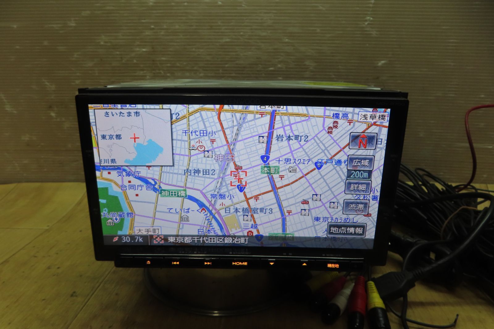 付 F 4842 ケンウッド MDV R 700 メモリーナビ 地図2012年 地デジTVフルセグ内蔵 Bluetooth内蔵 配線セット付