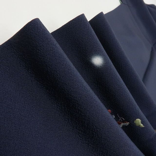  六花 RIKKA 正絹 刺繍 瓢箪 簪 桜 訪問着 手縫い仕立て 着物 A 4094 訪問着 付け下げ 着物