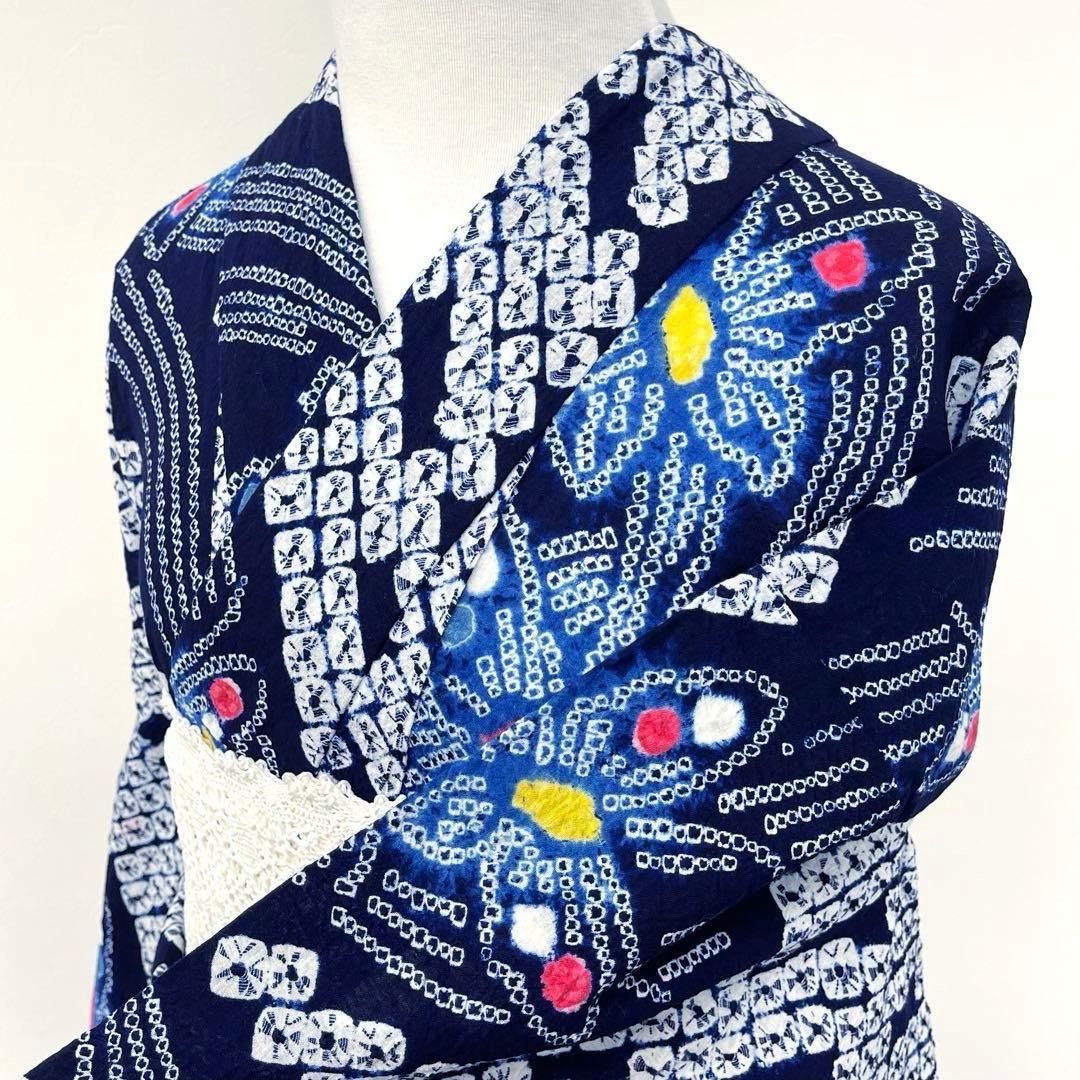 着物と帯 時流 Y 25897 s 本場有松鳴海絞り浴衣 手縫い 裄66