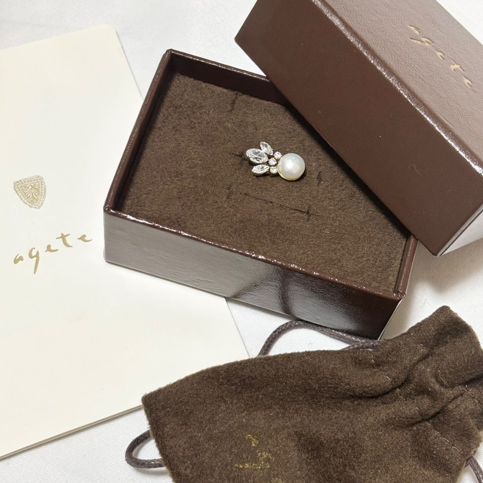 agete アガット イヤーカフ イヤーフック パール シルバー 品 き