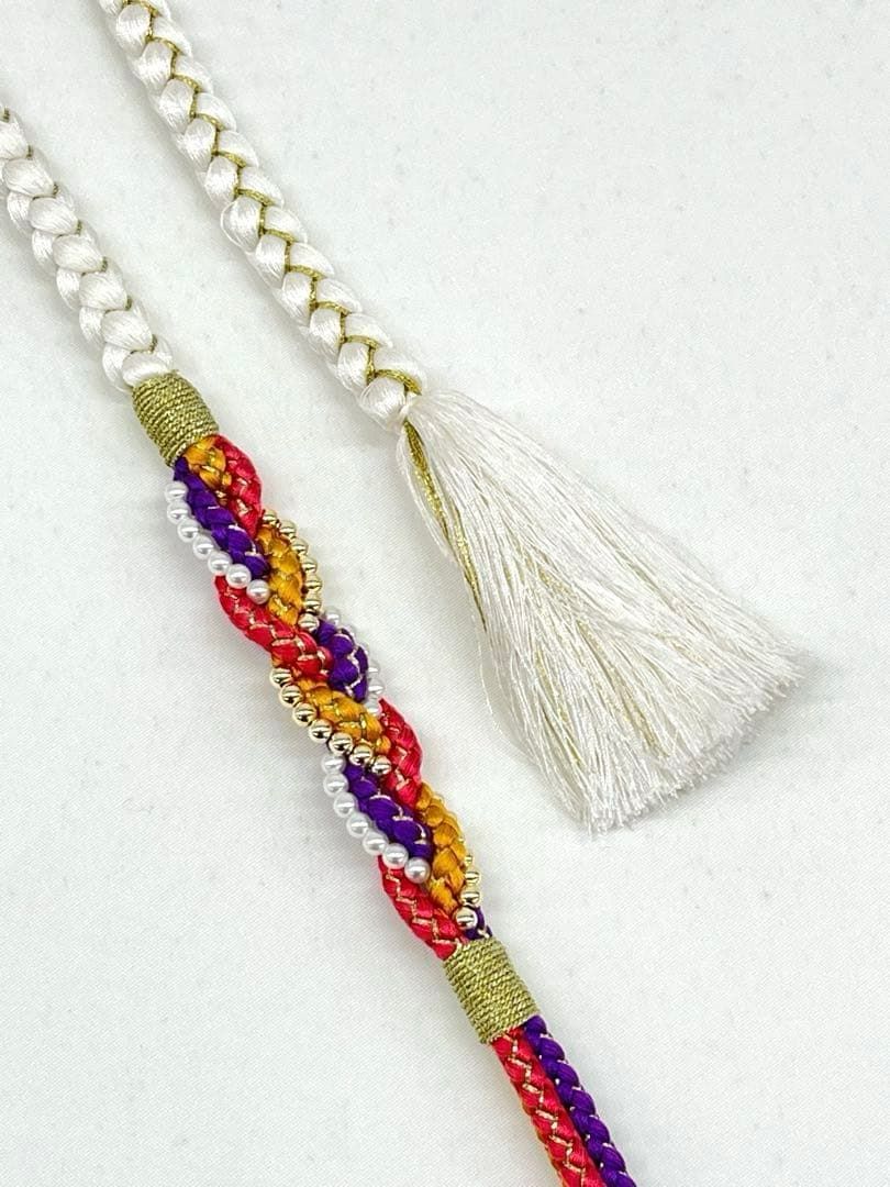 振袖用帯締め 飾り付き