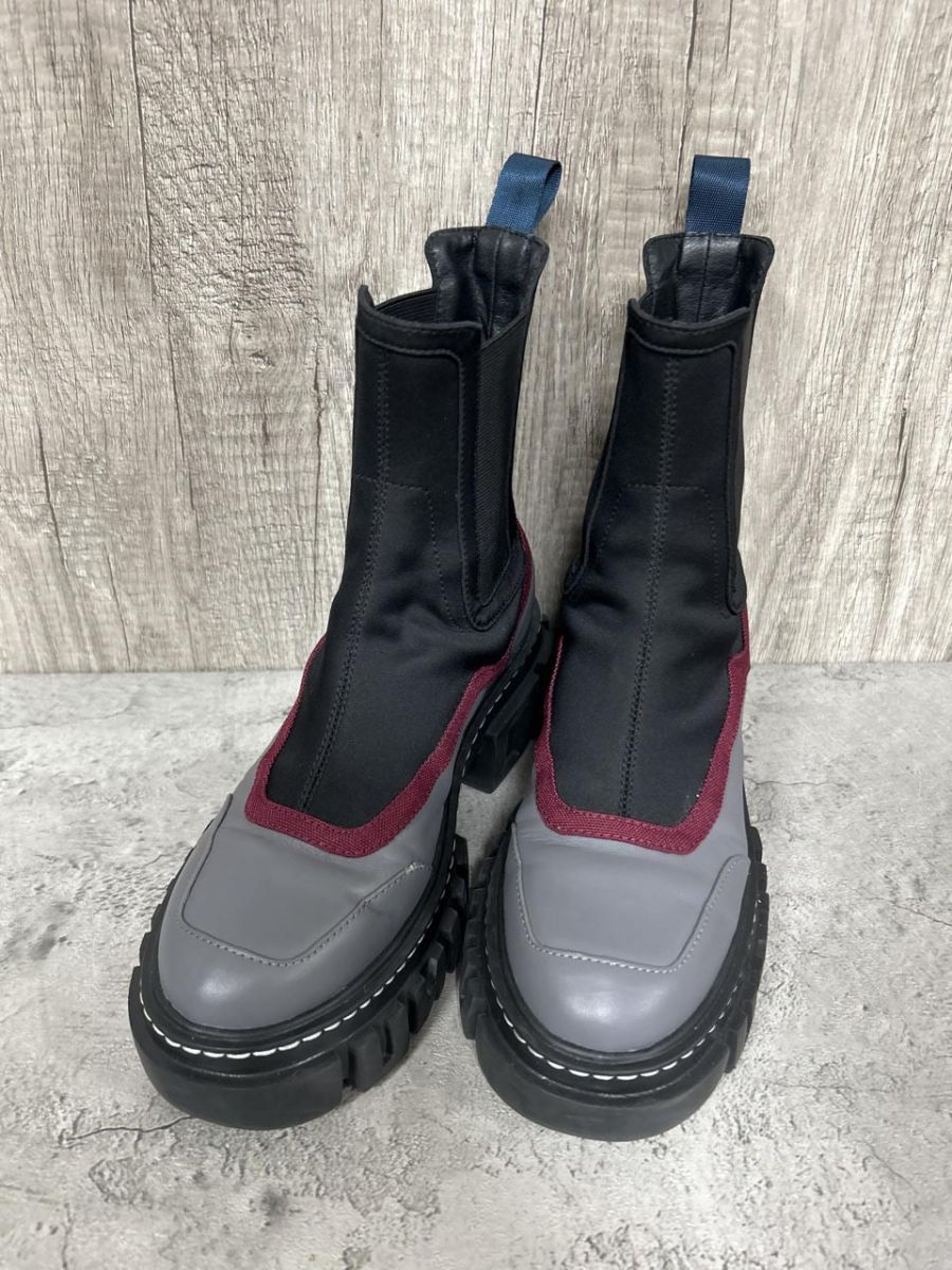 un 3 d サイドゴア ショート ブーツ size 36 グレー レディース