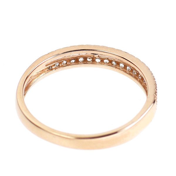 K10PG ピンク/ホワイト サファイア リング - メルカリ