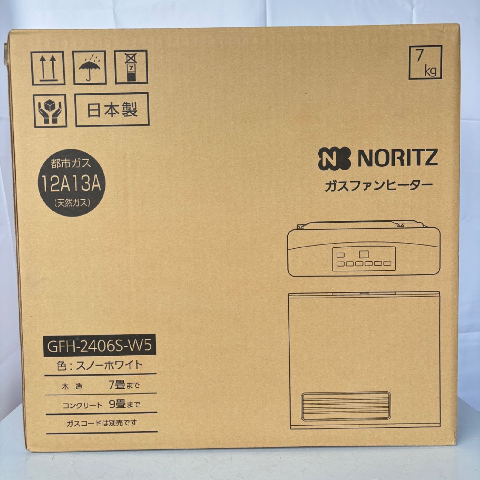3) 未開封 NORITZ ノーリツ ガスファンヒーター 都市ガス 12A13A GFH