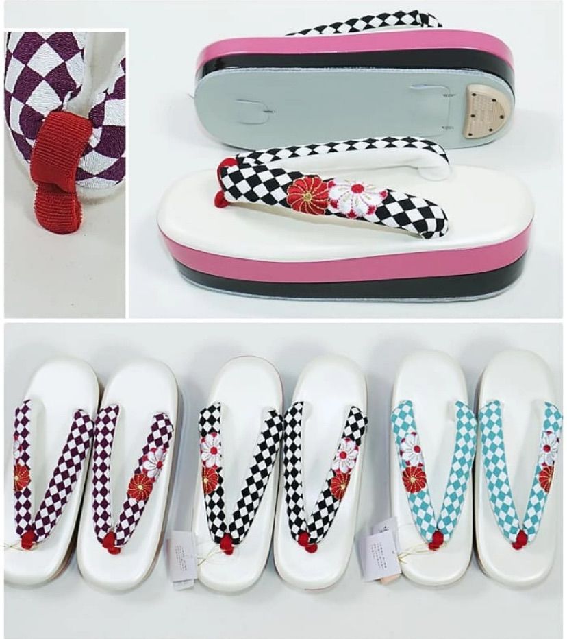 振袖草履 刺繡鼻緒 刺繡 縮緬 着物用草履 フリーサイズ ハイヒール 厚底ヒール 草履 レディース 卒業式 振袖 成人式 アウトレット 市松