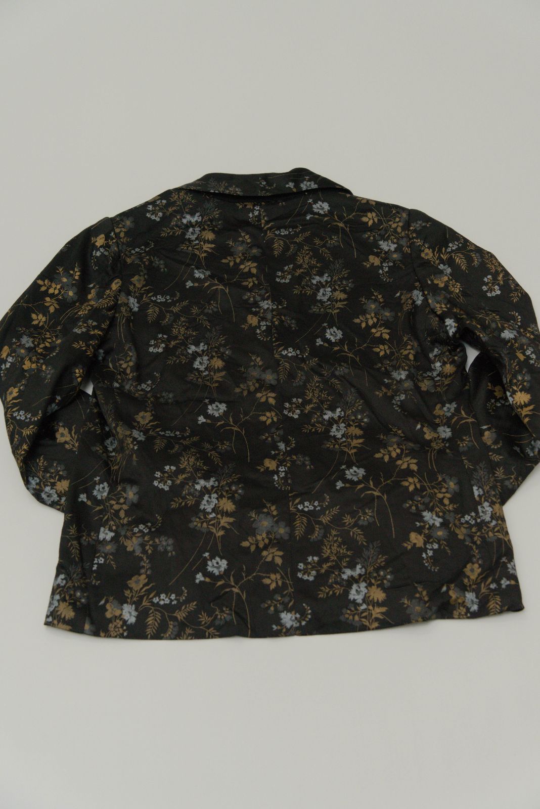 ユーロ 古着 フラワー柄 ハンドメイド シルクジャケット