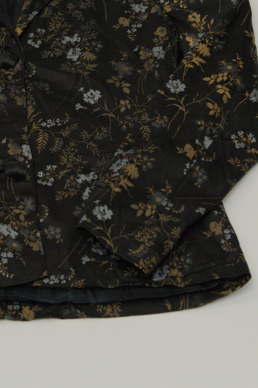  ユーロ 古着 フラワー柄 ハンドメイド シルクジャケット コート ジャケット ファッション