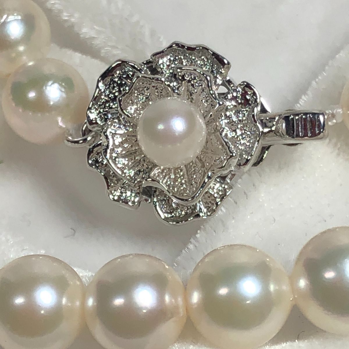 あこや真珠】6.9-7.4mm 43cm 33.5g 本真珠 アコヤ ネックレス パール