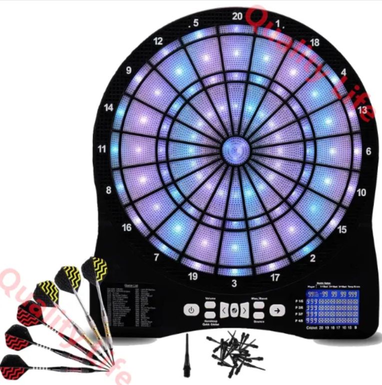 電子ダーツボードセット、LED自動採点発光電子ダーツセット、ソフト