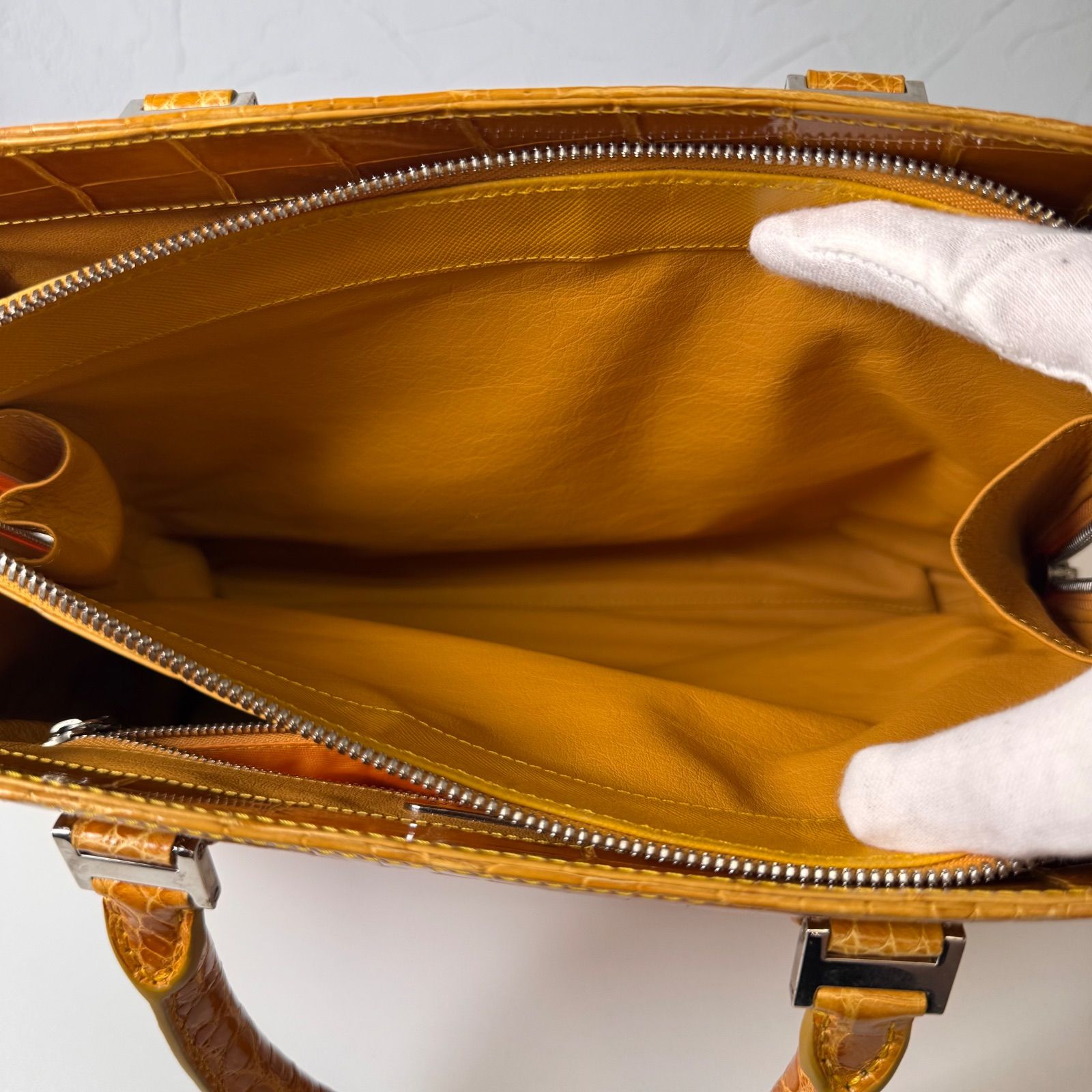 ✨BCランク KWANPEN クワンペン クロコダイル ハンドバッグ バッグ