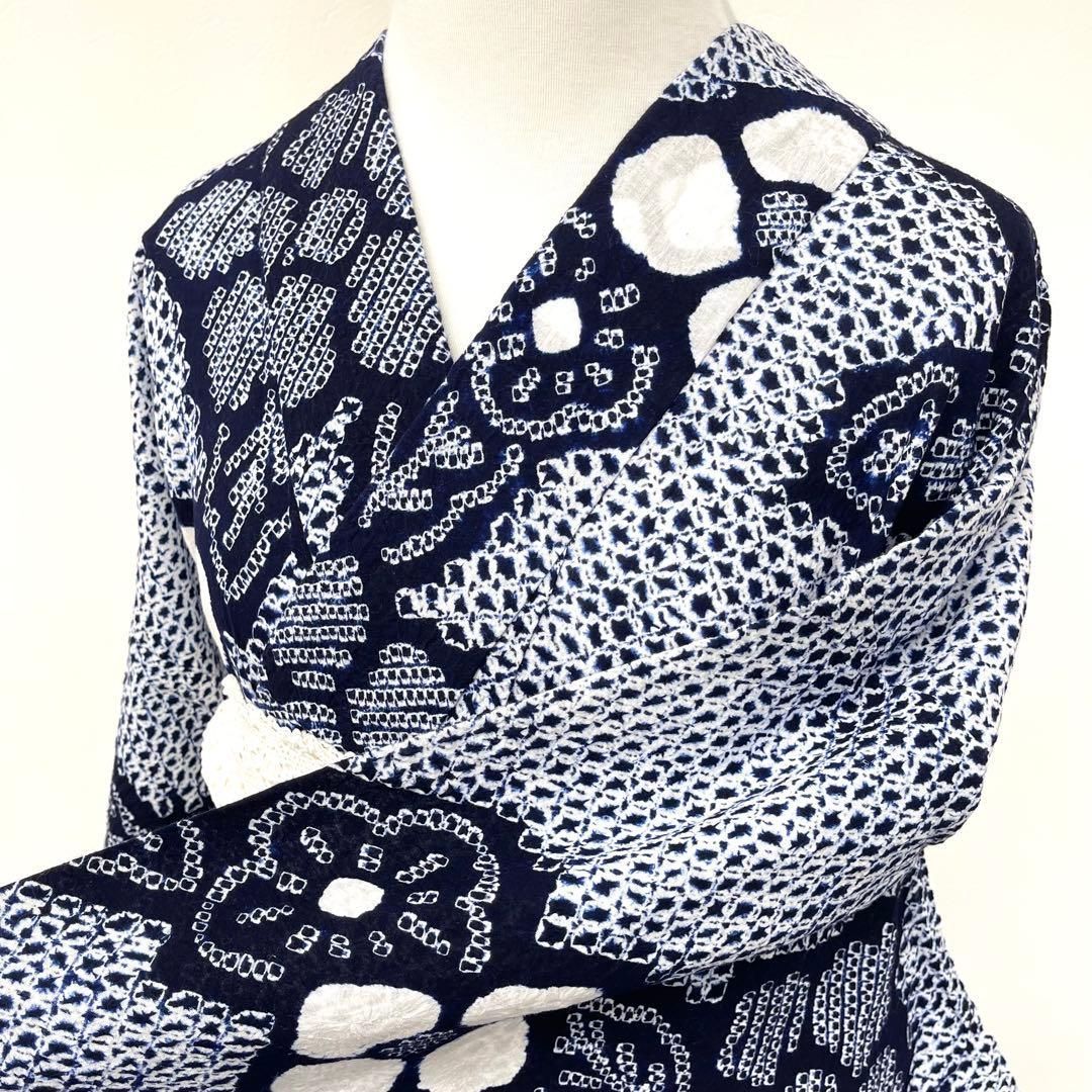 着物と帯 時流 Y 25893 s 本場有松鳴海絞り浴衣 裄ロング 身幅広め