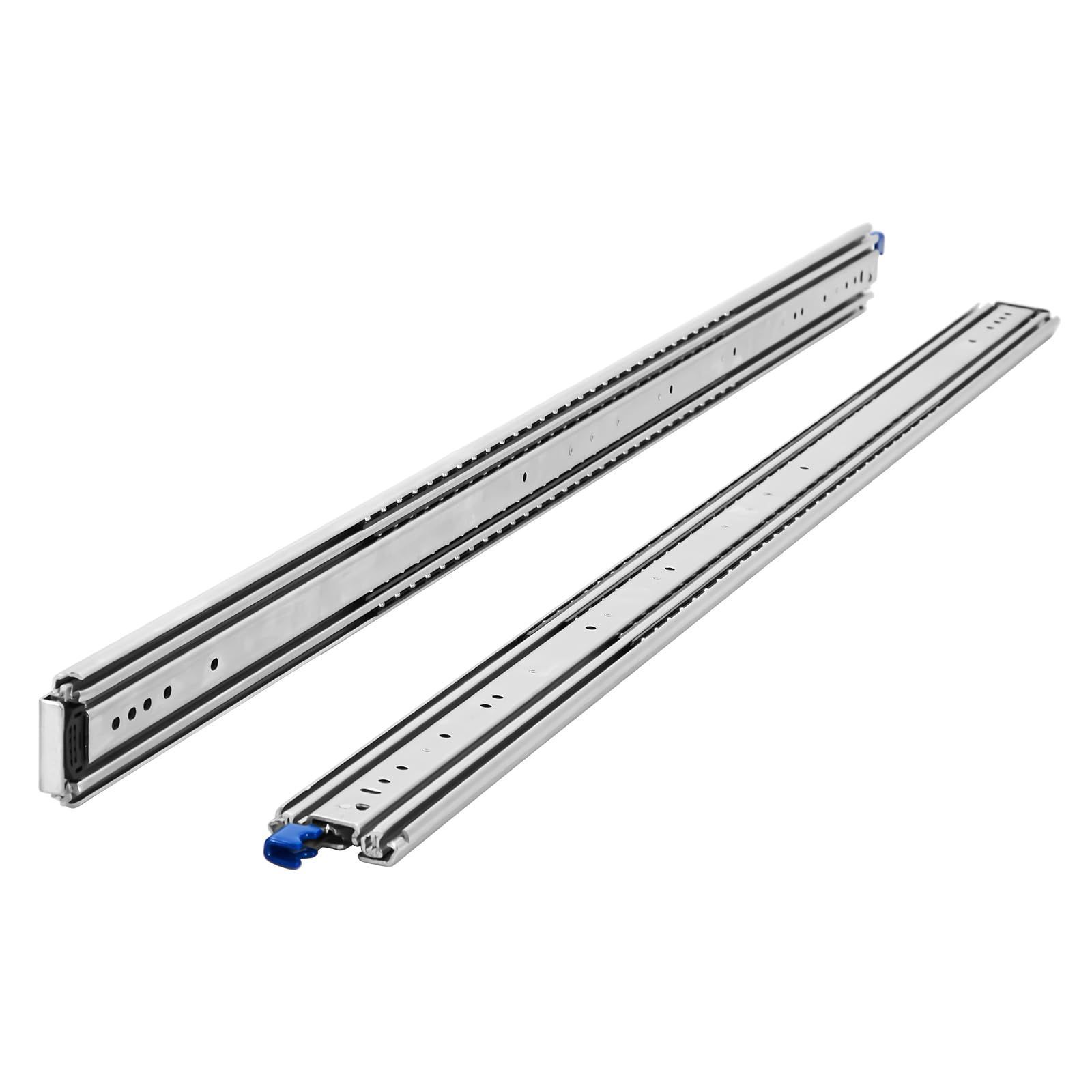 Garvee 引き出しスライド 幅 1500 mm 厚さ 76 ロック付き 完全に拡張 なボール ジョイント 3 セクションの引き出し 耐荷重約 75 kg 1 セット