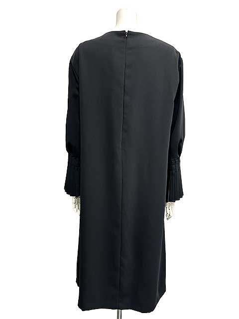 ADORE アドーア ワンピース ライトジョーゼットワンピース 袖プリーツ ブラック レディース サイズ38＿S 10＿セルモアから ＿s 0136 r 10