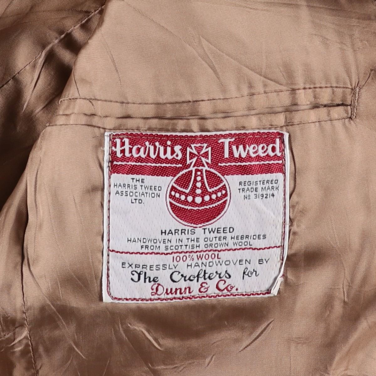 古着 50~60年代 ハリスツイード Harris Tweed Dunn&Co ウール