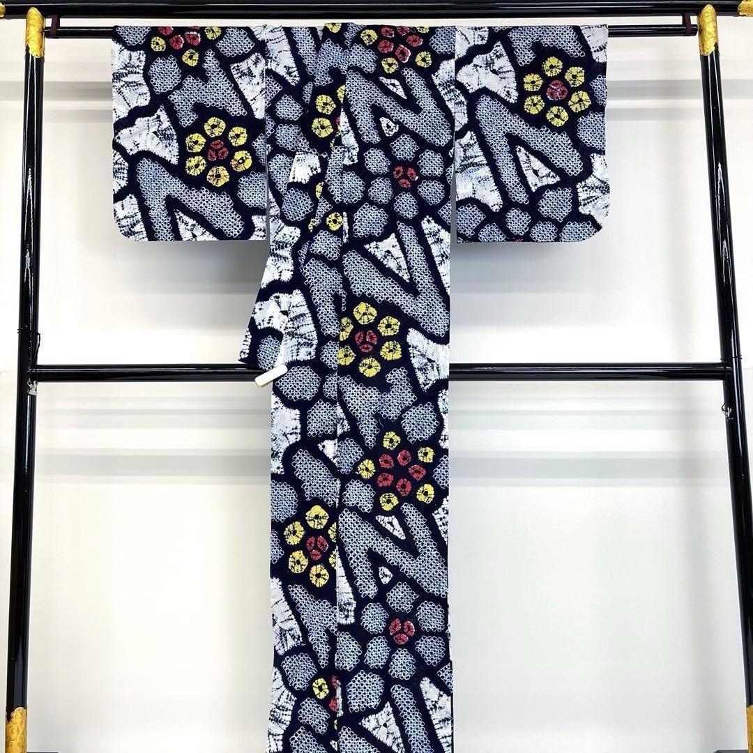 着物と帯 時流】Y25891s◇本場有松鳴海絞り浴衣◇手縫い 裄66丈158