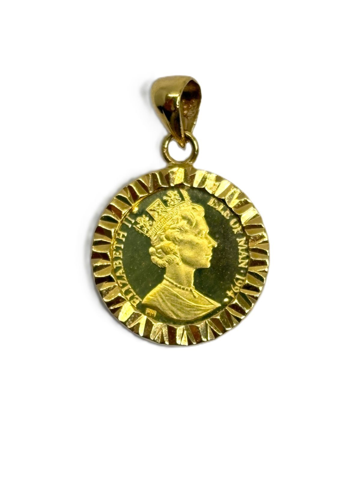 K 18枠 24 ペンダント マン島キャットコイン 1994 1 25オンス 2 9 g